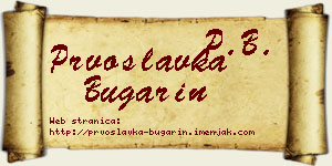 Prvoslavka Bugarin vizit kartica